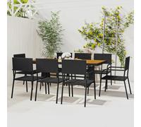 Maison Exclusive - Ensemble de salle à manger de jardin 9 pièces en rotin synthétique noir