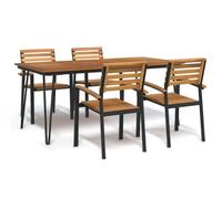 Maison Exclusive - Ensemble de salle à manger d'extérieur 5 pièces en bois massif d'acacia et métal