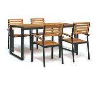 Maison Exclusive - Ensemble de salle à manger d'extérieur 5 pièces en bois massif d'acacia et métal
