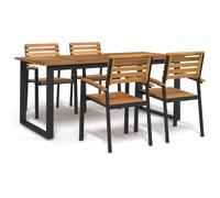 Maison Exclusive - Ensemble de salle à manger d'extérieur 5 pièces en bois massif d'acacia et métal