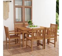 Maison Exclusive - Ensemble de salle à manger d'extérieur 7 pièces 140 x 80 cm en teck massif