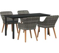 Maison Exclusive - Ensemble de salle à manger pour jardin 5 pcs Gris polyrotin
