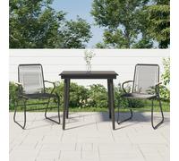 Maison Exclusive - Ensemble de salon de jardin 3 pièces en rotin PVC noir