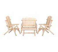 Maison Exclusive - Ensemble de salon de jardin 4 pièces en bois massif d'épicéa