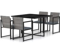 Maison Exclusive - Ensemble de salon de jardin 5 pièces avec coussins, en rotin synthétique gris
