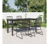 Maison Exclusive - Ensemble de salon de jardin 5 pièces en rotin PVC noir