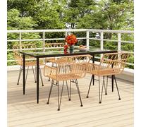 Maison Exclusive - Ensemble de salon de jardin 5 pièces en rotin synthétique