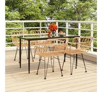 Maison Exclusive - Ensemble de salon de jardin 5 pièces en rotin synthétique