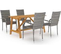 Maison Exclusive - Ensemble de salon de jardin 5 pièces, gris