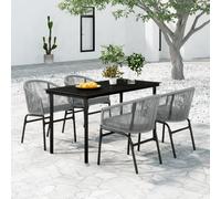 Maison Exclusive - Ensemble de salon de jardin 5 pièces, gris