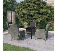 Maison Exclusive - Ensemble de salon de jardin 5 pièces, gris clair