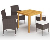 Maison Exclusive - Ensemble de salon de jardin 5 pièces, marron