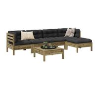 Maison Exclusive - Ensemble de salon de jardin 6 pièces avec coussins, en bois de pin imprégné