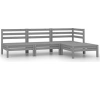 Maison Exclusive - Ensemble salon de jardin 4 pièces en pin massif gris
