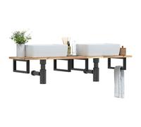 Maison Exclusive - Étagère de vasque murale acier et bois massif d'acacia