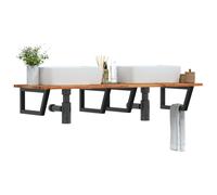 Maison Exclusive - Étagère de vasque murale acier et bois massif d'acacia