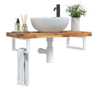 Maison Exclusive - Étagère de vasque murale acier et bois massif d'acacia