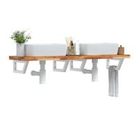 Maison Exclusive - Étagère de vasque murale acier et bois massif d'acacia