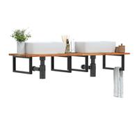 Maison Exclusive - Étagère de vasque murale acier et bois massif d'acacia