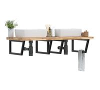 Maison Exclusive - Étagère pour lavabo, montage mural, acier et bois d'acacia