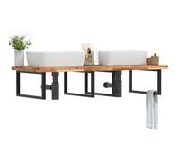 Maison Exclusive - Étagère pour lavabo, montage mural, acier et bois d'acacia