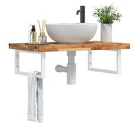 Maison Exclusive - Étagère pour lavabo, montage mural, acier et bois d'acacia
