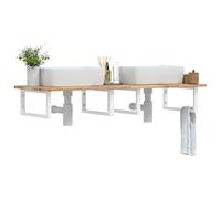 Maison Exclusive - Étagère pour lavabo, montage mural, acier et bois d'acacia