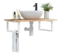 Maison Exclusive - Étagère pour lavabo, montage mural, acier et bois d'acacia