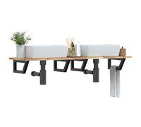 Maison Exclusive - Étagère pour lavabo, montage mural, acier et bois d'acacia