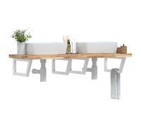 Maison Exclusive - Étagère pour lavabo, montage mural, acier et bois d'acacia