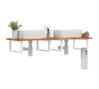 Maison Exclusive - Étagère pour lavabo, montage mural, acier et bois d'acacia
