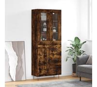 Maison Exclusive Highboard chêne fumé 69,5x34x180 cm bois composite