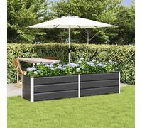 Maison Exclusive - Jardinière anthracite, 195 x 50 x 45 cm, en acier galvanisé