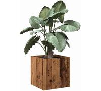 Maison Exclusive - Jardinière aspect bois ancien 40x40x40 cm Matériau dérivé du bois