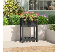 Maison Exclusive - Jardinière avec espace de rangement, gris, 54x34,5x81 cm, en bois massif de pin
