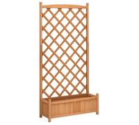 Maison Exclusive - Jardinière avec treillis marron 90x35x180 cm bois massif de sapin
