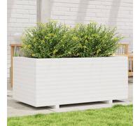 Maison Exclusive - Jardinière blanc 110x60x49,5 cm bois de pin massif