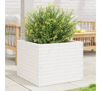 Maison Exclusive - Jardinière blanc 60x60x46 cm bois de pin massif