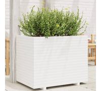 Maison Exclusive - Jardinière blanc 90x60x72 cm bois de pin massif