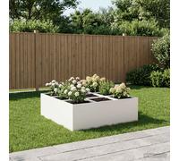 Maison Exclusive - Jardinière blanche, 100 x 100 x 20 cm, en acier laminé à froid