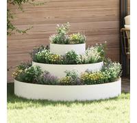 Maison Exclusive - Jardinière blanche 120 x 120 x 20 cm en acier laminé à froid