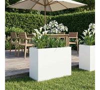Maison Exclusive - Jardinière blanche, 60 x 30 x 50 cm, en acier laminé à froid