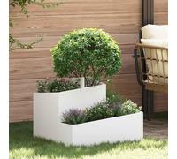 Maison Exclusive - Jardinière blanche 60 x 60 x 50 cm Acier laminé à froid