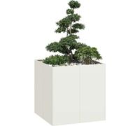 Maison Exclusive - Jardinière blanche 80x80x80 cm en acier