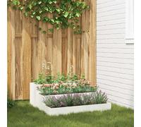 Maison Exclusive - Jardinière blanche 90 x 90 x 35 cm Acier laminé à froid