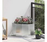 Maison Exclusive - Jardinière d'angle argentée 45 x 45 x 35 cm Acier galvanisé