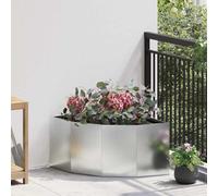 Maison Exclusive - Jardinière d'angle argentée 60 x 60 x 35 cm Acier galvanisé