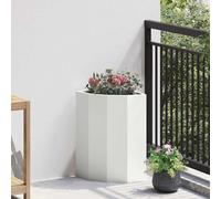Maison Exclusive - Jardinière d'angle blanche 30 x 30 x 50 cm en acier