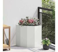 Maison Exclusive - Jardinière d'angle blanche 45 x 45 x 50 cm en acier