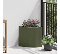 Maison Exclusive - Jardinière d'angle vert olive 30 x 30 x 35 cm acier